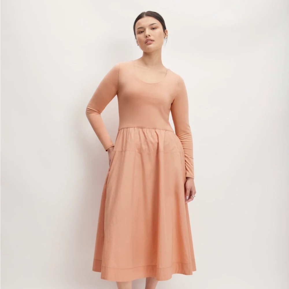 EVERLANE - THE LONG-SLEEVE RIVIERA DRESS SZ L